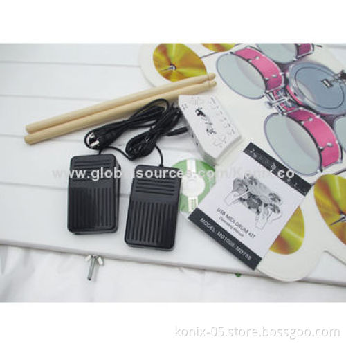 Electronic drum kit with drum sticker, hand drum technology gadget for kids, drum electronic USB